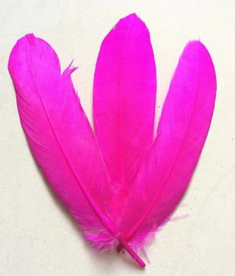 100 шт. 15 см гусиное перо хвосты хвост перья вентилятор для ремесла швейная одежда Свадебная вечеринка украшения дома - Цвет: Розовый