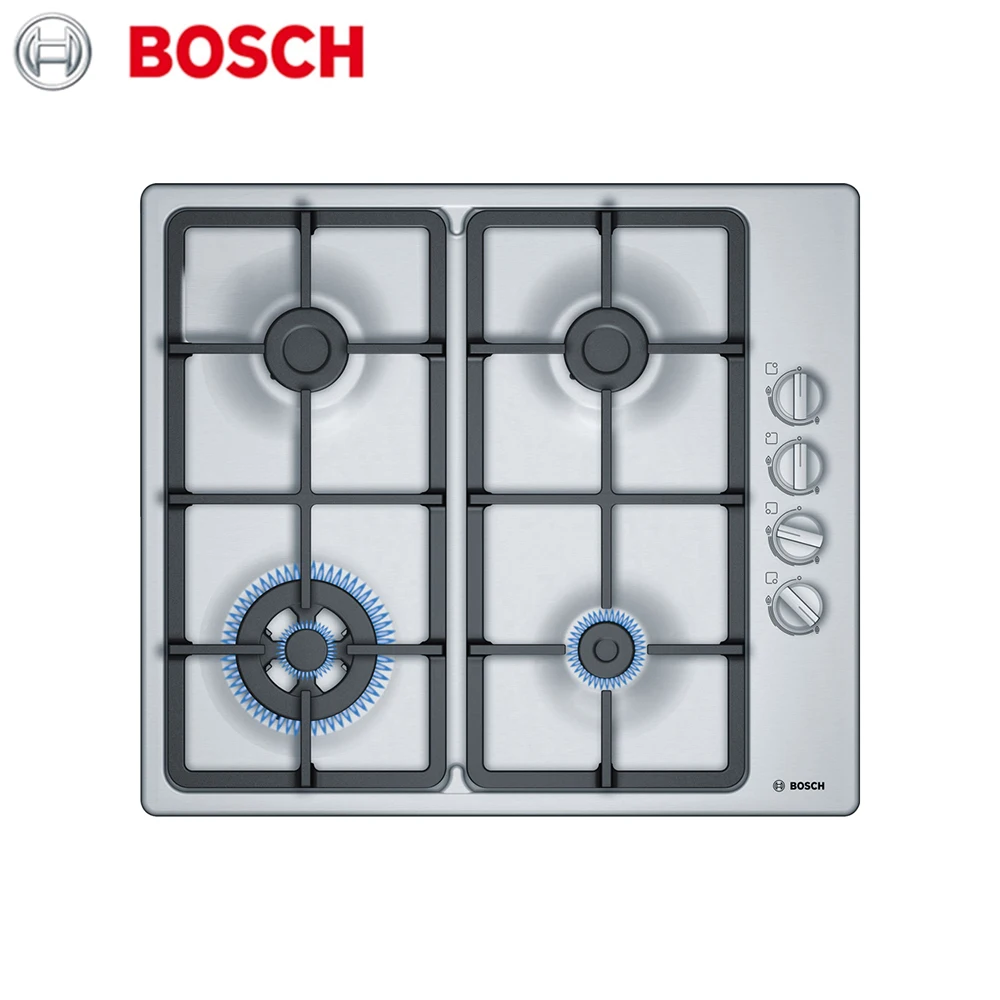 60 см Газовая варочная панель с переключат., нержавеющая сталь Bosch PBH6C5B95R