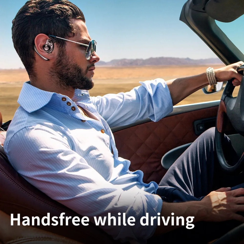 AMINY Wireless Bluetooth Headphones HD Stereo Earbuds 10 Hour Battery Noise Cancelling Headset IPX6