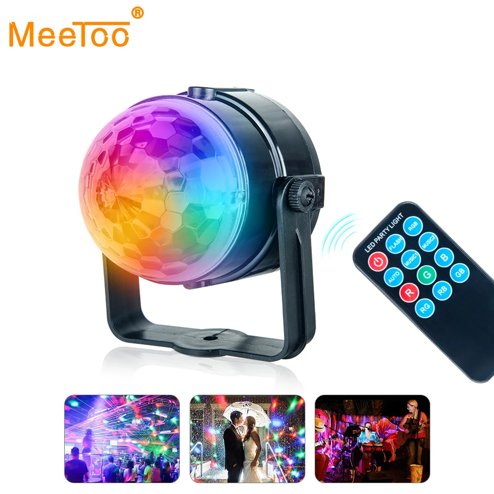Миниатюрный Хрустальный волшебный шар RGB 3 Вт светодиодная сценическая лампа