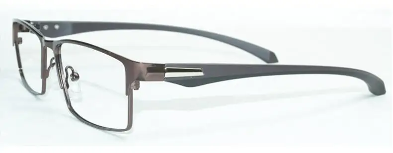Мужские деловые очки из сплава, Мужские квадратные сверхлегкие металлические оправы для очков - Цвет оправы: 5