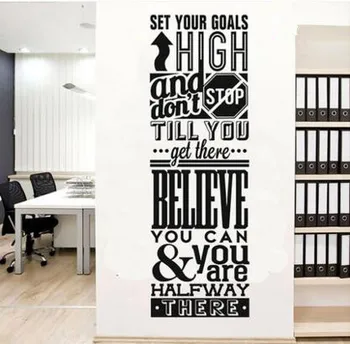 

DIY non-toxic Inspirational wall stickers Character words quote wall art mural paper pegatina de pared of home hallway way decor