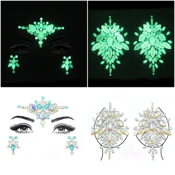 

25 Makeup Body Shining Festival Flash Tattoos Body Art Stickers Adhesive Face Gems Rhinestone Temporary Tattoo Jewels Festival