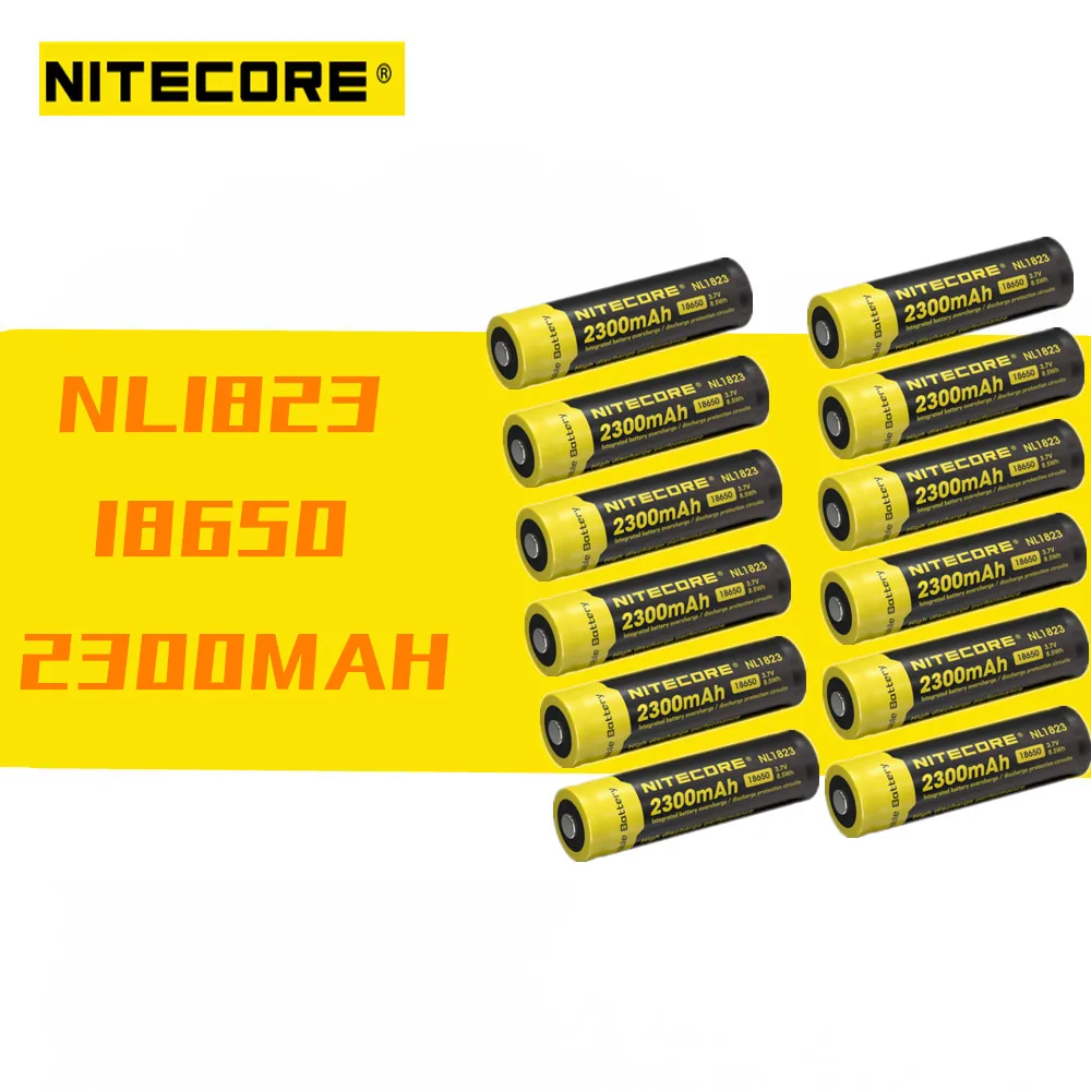 Перезаряжаемый литий-ионный аккумулятор Nitecore NL1823 18650 2300 мАч 3 7 в Втч высокое
