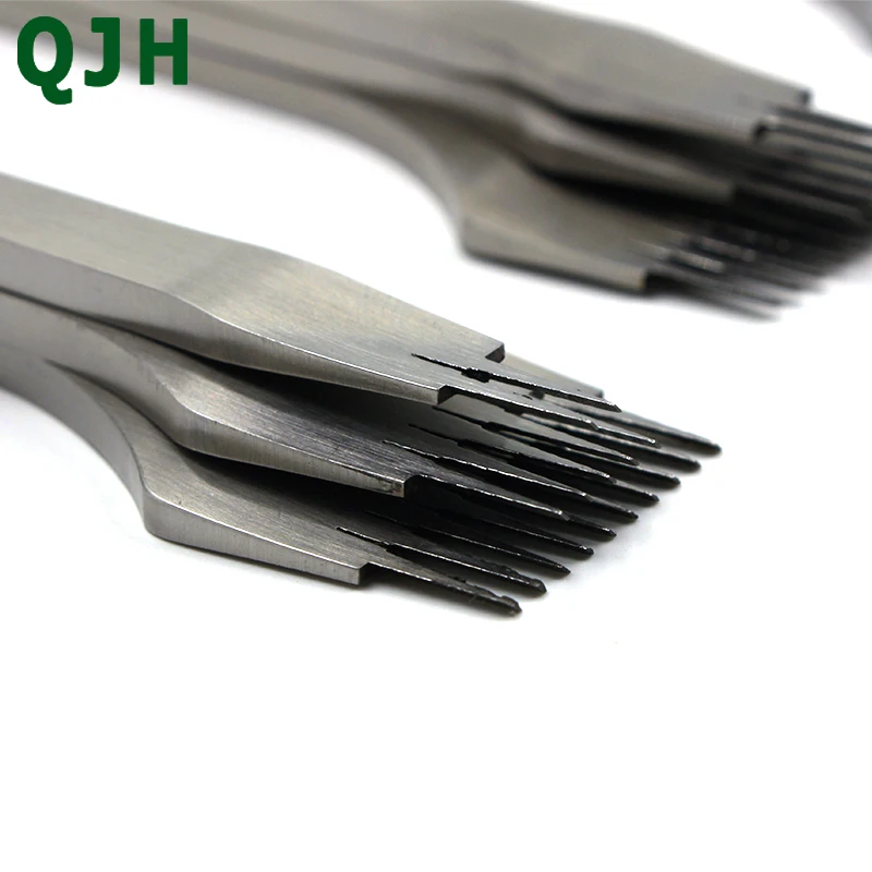 Stainless Steel Flat Leather Chisel Pricking Iron 2/5/10 Prong For Leather Tools Leather Craft Tool Kit Leather Craft Tools Leather Craft Tool
