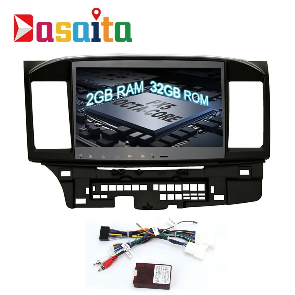 Dasaita 10," Android 6,0 Восьмиядерный автомобильный DVD gps плеер для Mitsubishi Lancer 10 EVO стерео Авто радио головное устройство мультимедиа - Цвет: 2G-with 07-13 Canbus