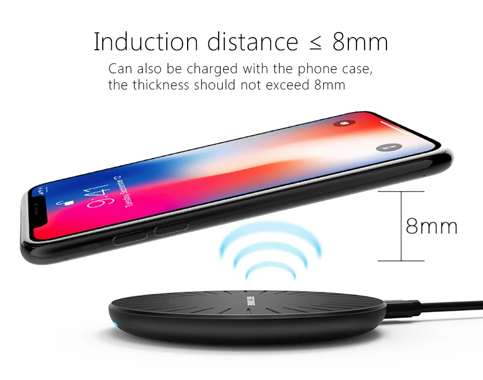 !ACCEZZ Mini 7.5W 10W Fast Qi Wireless Charge For iPhone X 8 8 Plus Quick Charging For Samsung Galaxy Note 8 5 Universal Charger (9)