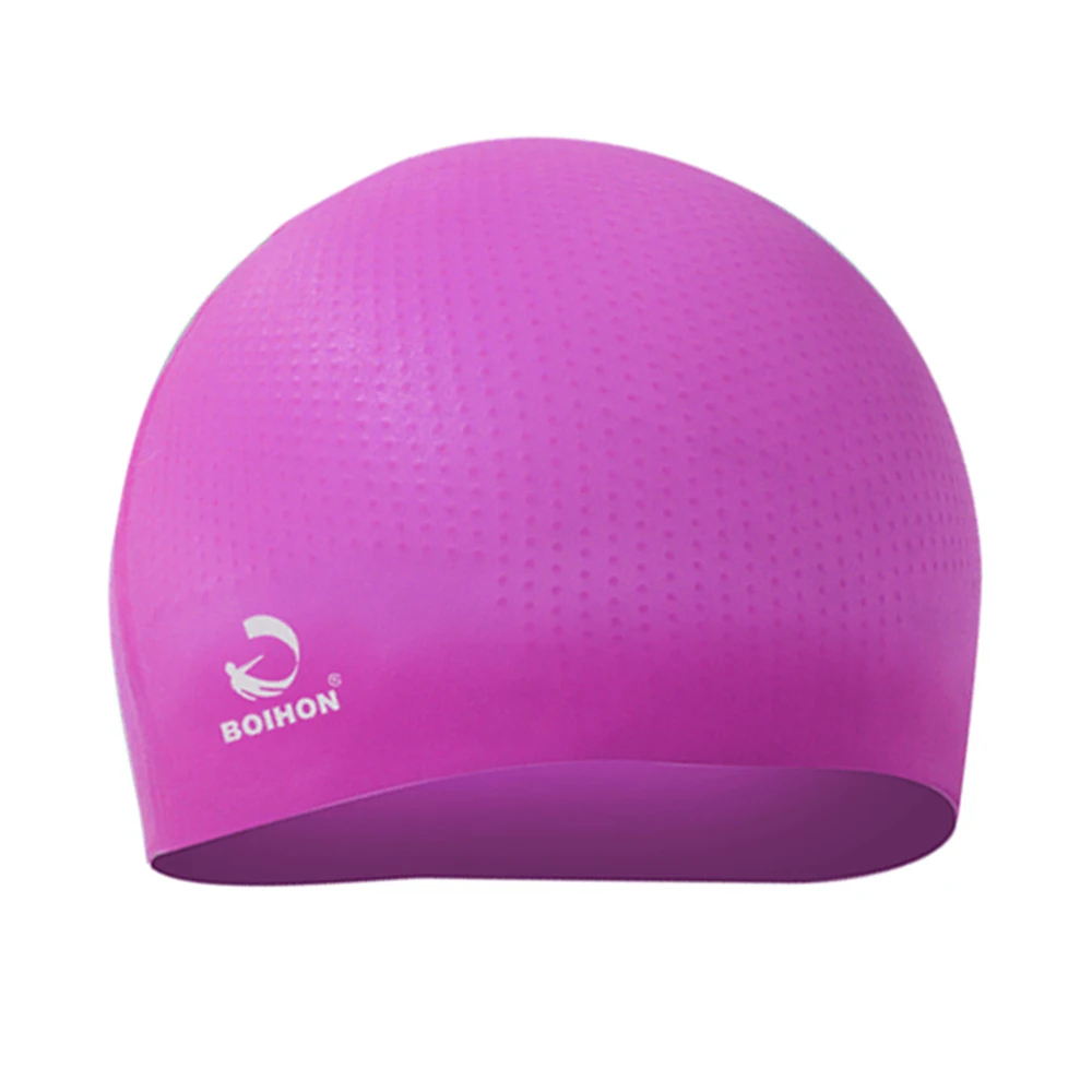 Buy Silicone Rubber Swimming Cap Solid Ultra Stretch