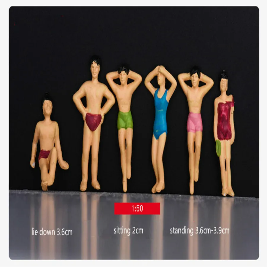 architecture plastic scale swimming figure  in ho train layout  (27)