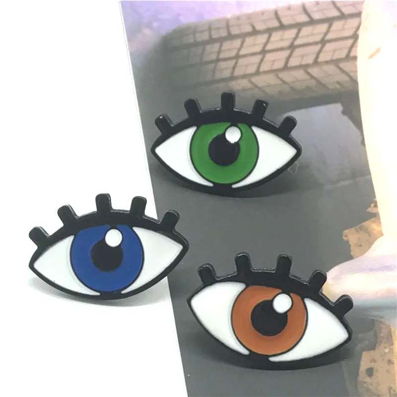 3 Pin милые Мультяшные броши-глаза для женщин забавные красочные глазные булавки ювелирные изделия эмалированные значки на рюкзак сумка аксессуары значки безделушки