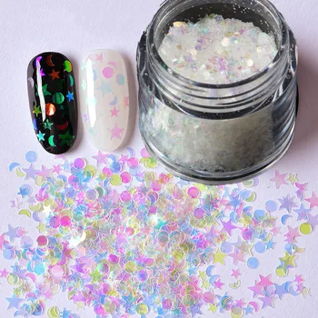 

Nail Glitter 10mlUnicorn White AB Glitter 1 Boxe Unicorn Mermaid AB Color Nail Glitter Sequins Nail Glitter Mermaid Nail Art