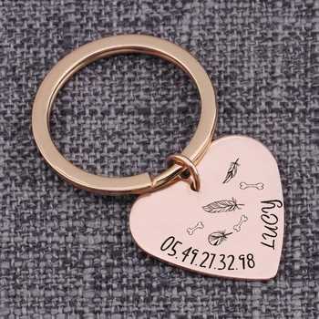 

Custom Dog Name Pet Name Pets Style Tag Heart Jewelry Keychain Pendants Lettering Engraved Gift Firends Accessories Dog Tags