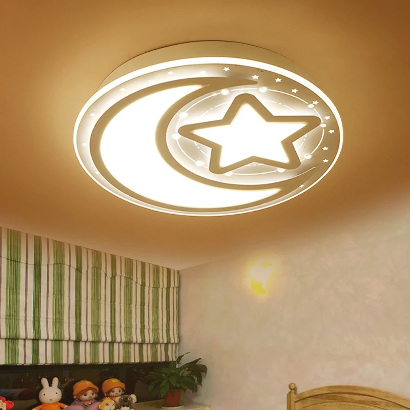 

Modern star moon LED ceiling lamps bedroom light round children's room girl ceiling lamp study balcony dining light ZA82440