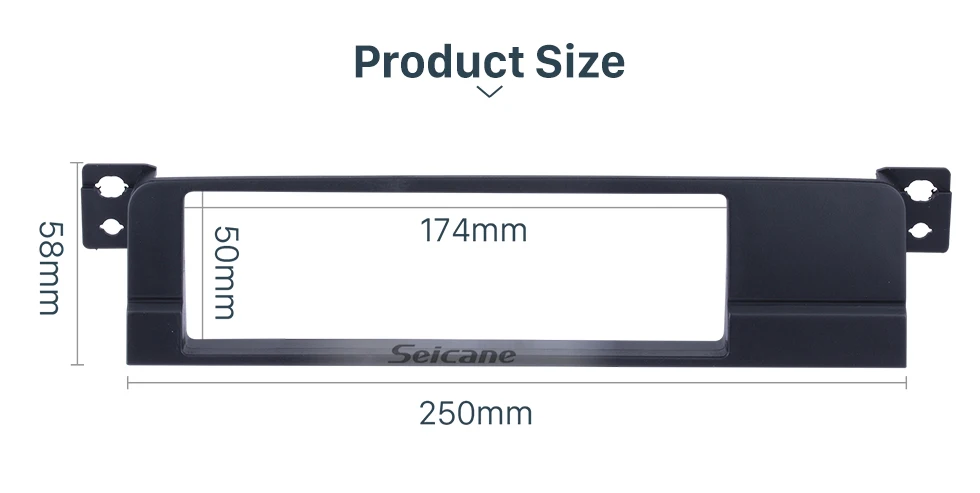 Seicane High quality One DIN 2003-2005 BMW 3 E46 Car Radio Fascia Dash Panel Stereo Frame DVD Player Trim Refitting Kit