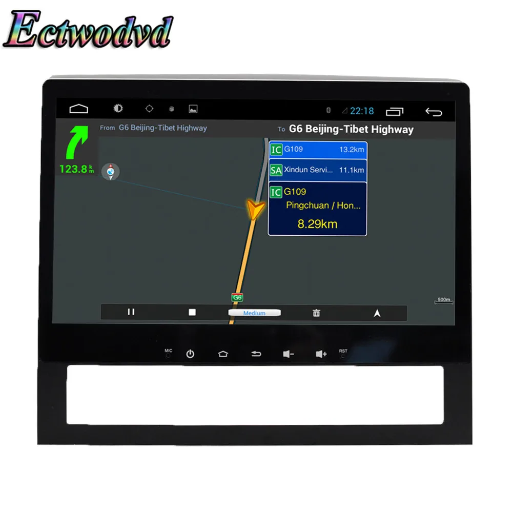 Clearance Ectwodvd 9inch Octa Core Android 8.1 Car DVD GPS Navigation Radio Stereo for Toyota Land Cruiser 200 2016- Car DVD Player 5