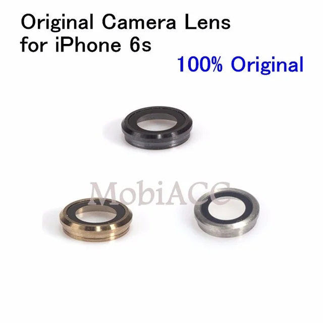 100 Original Camera Lens for iPhone 6S; Sapphire Crystal Back Camera Glass Lens with Frame for