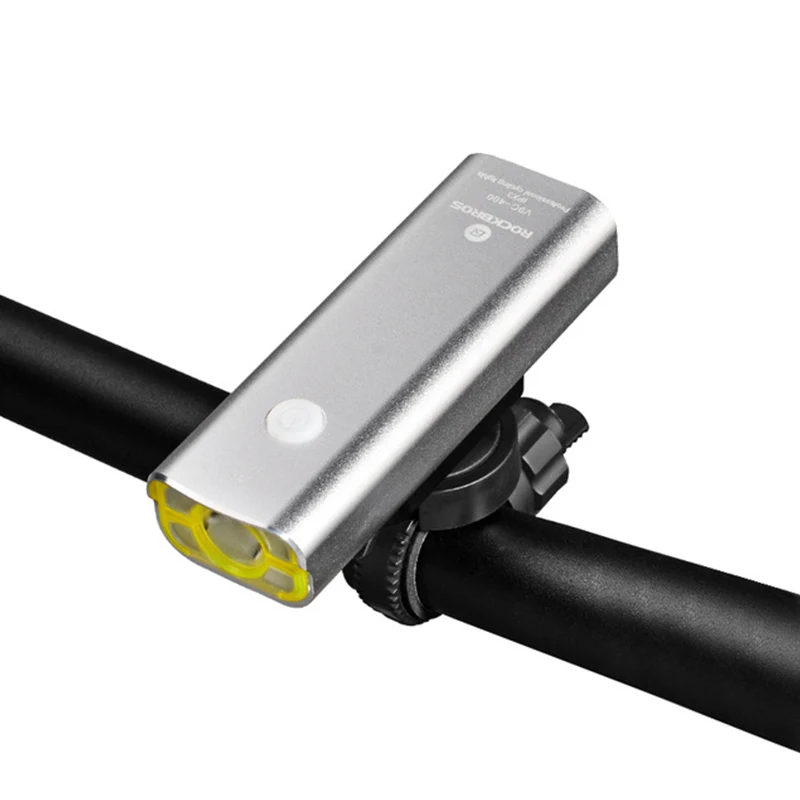 Велосипедный фонарь велосипедный фонарик для езды водонепроницаемый USB Перезаряжаемый велосипед фара MTB велосипед передние фары для велосипеда - Цвет: Upgrade Silver