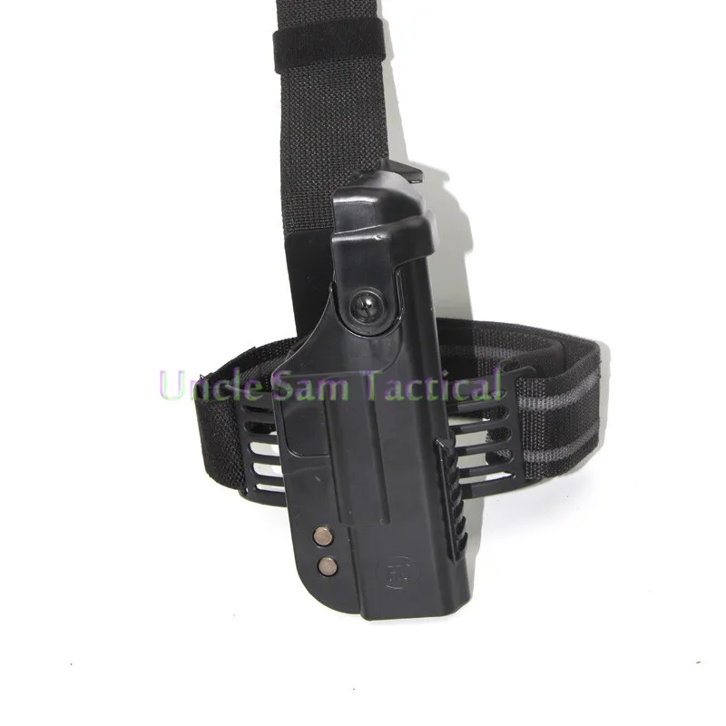 

Tactical Pistol Drop Right Leg Thigh Holster Double Security Leg Holster for Glock 17 18 19 21 22 23 26 30 Black or Tan