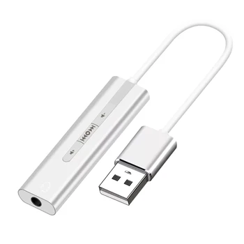 

New USB 7.1 Audio Interface Microphone Headphone Adapter USB Sound Card For Mac Win Android Linux Computer Systems
