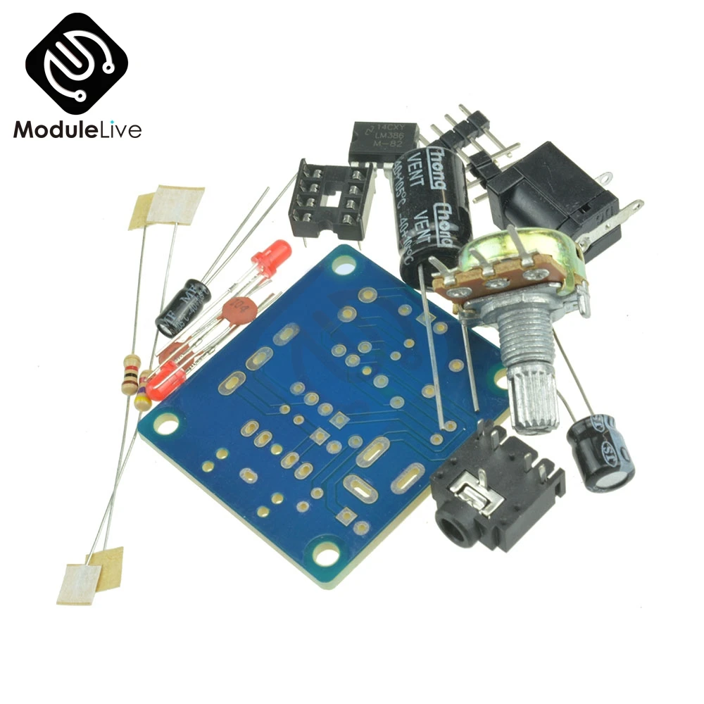 Плата мини усилителя LM386 3 В 12 в комплект DIY мощности переменный резистор DIP8 IC