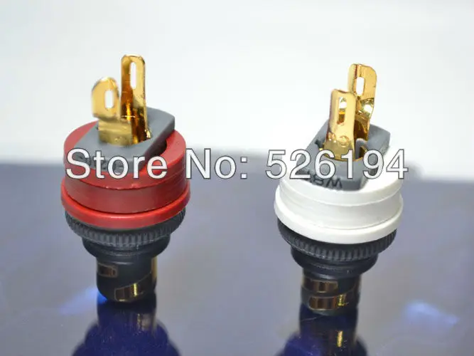 

Free shipping WBT-0210 Cu nextgen COPPER RCA Phono Chassis Sockets (Pack of 2) Red+White