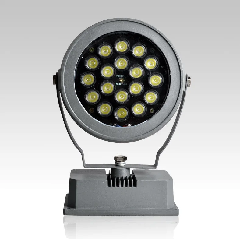

color changing outdoor led flood light for Outdoor building decoration 18w 1800lm 85-265V IP65