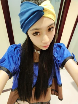 

T17577 good stretch 100% cotton headband fashion cotton color block custom headband women custom headband