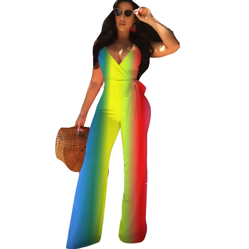 tie dye wide leg jumpsuit