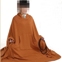 Теплые хлопковые носки для девочек плащ для медитации настоятель буддийского монастыря монахини пальто Буддизм мантии боевые искусства накидка монахов халаты