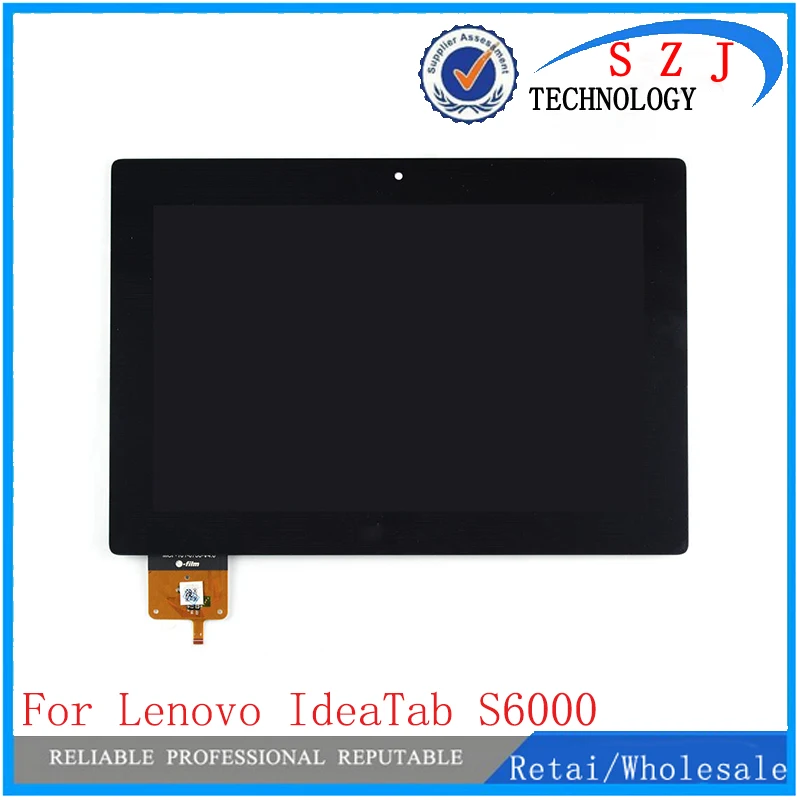 10,1 ''дюймовый для lenovo IdeaTab S6000 S6000-H Полный ЖК-дисплей монитор с сенсорным экраном дигитайзер стекло в сборе