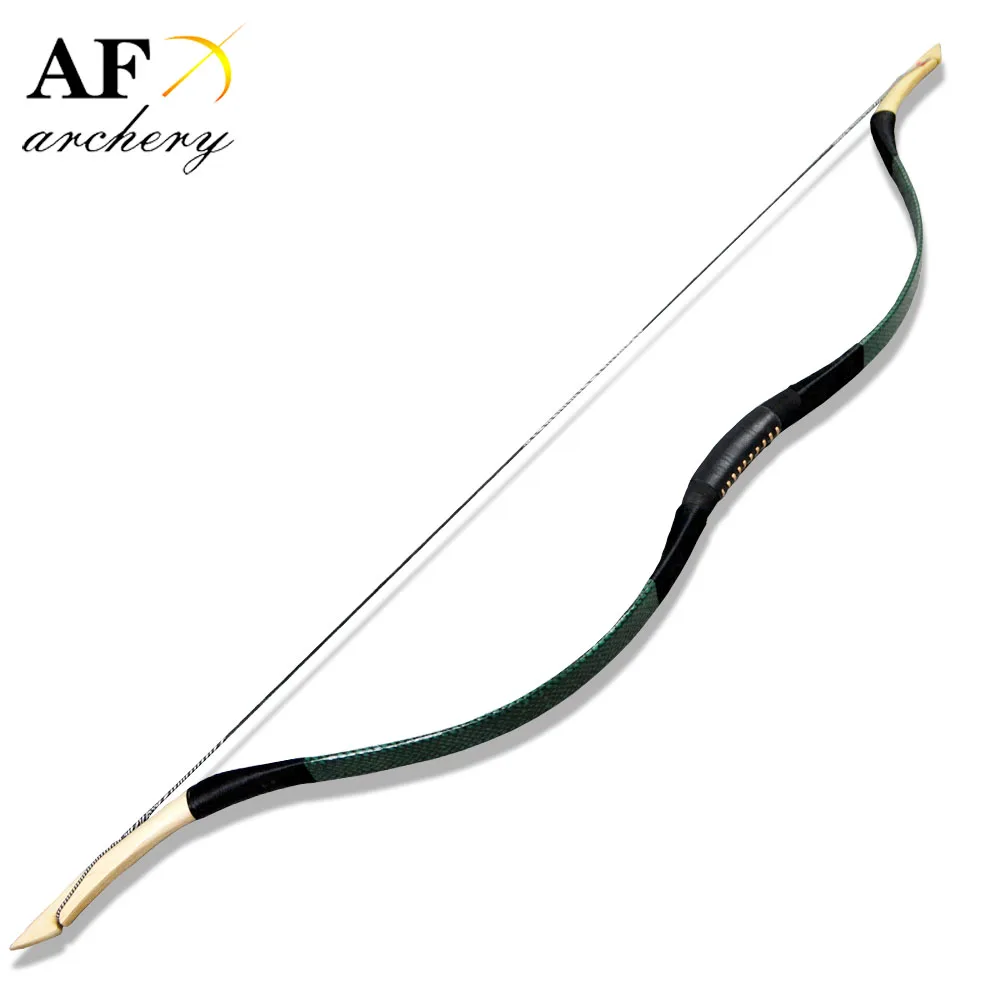 FB05 Han bow Green color New traditional Handmade Snakeskin Longbow