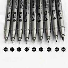 9 шт./партия STA кисть на водной основе маркер черные FineLiners рисуйте наброски ручки разных размеров черные для художественные канцелярские принадлежности