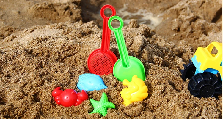 Мини песка и летние пляжные игрушки для детей и маленьких детей, играющих на пляжах с Семья мама и папа Забавный подарок 7 шт./компл