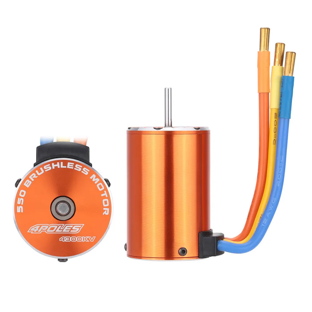 

550 4300KV 4 Poles Sensorless Brushless Motor for 1/10 4WD Short Course Trucks for dropshipping 20180820
