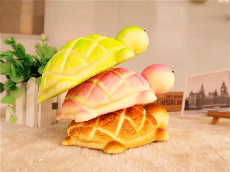 Squishies Jumbo Breadou черепаха оптовая продажа хлеб булочка накладка ПУ мягкие сжимаемые