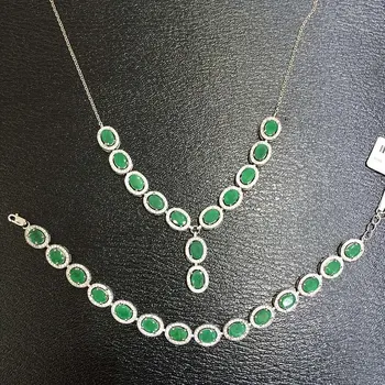 

Qi Xuan_Fashion Jewelry_Colombian Green Stone Fashion Necklaces_S925 Solid Silver Pendant Necklaces_Factory Directly Sales