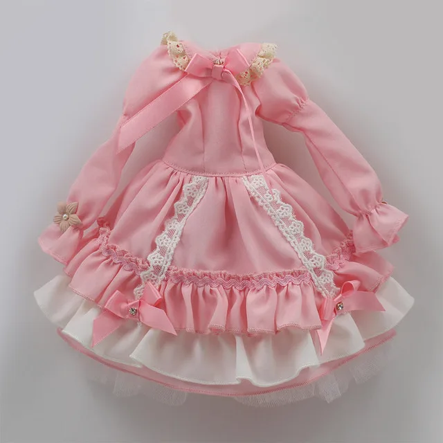 

free shipping forturn days outfit only for 1/4 bjd 45cm doll pink dress sweet girl