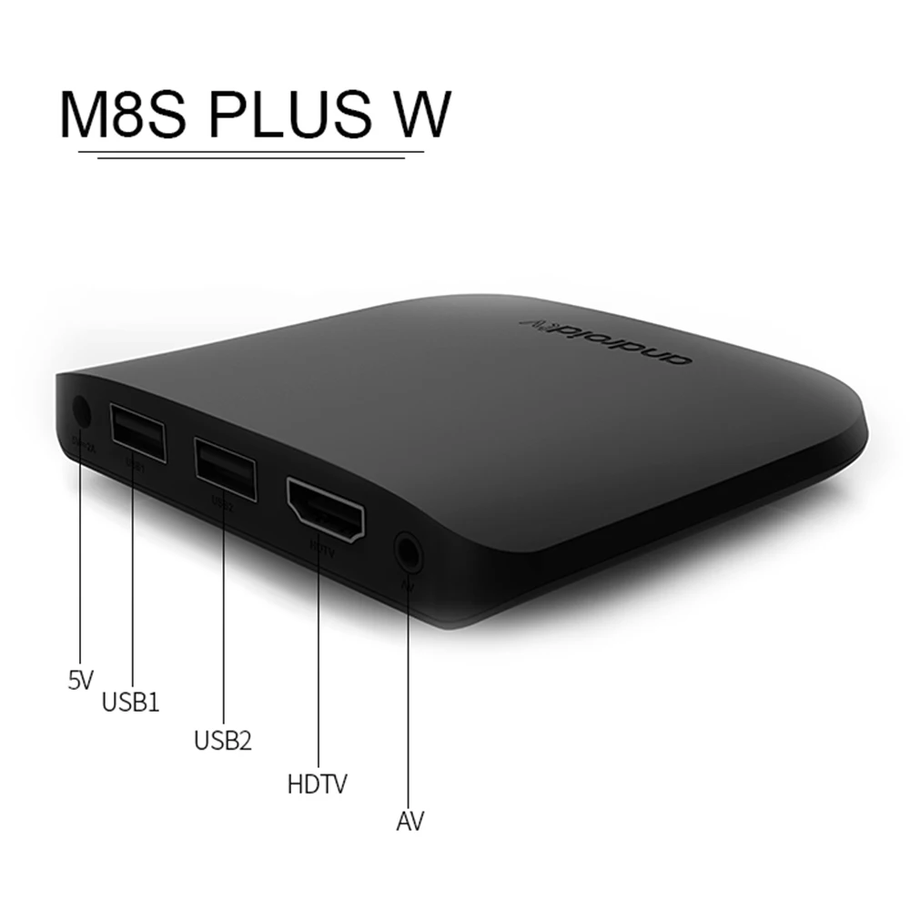 Новый 2018 M8S Plus W Android 7 1 четырехъядерный Amlogic ГБ 8 ТВ приставка ультратонкий смарт