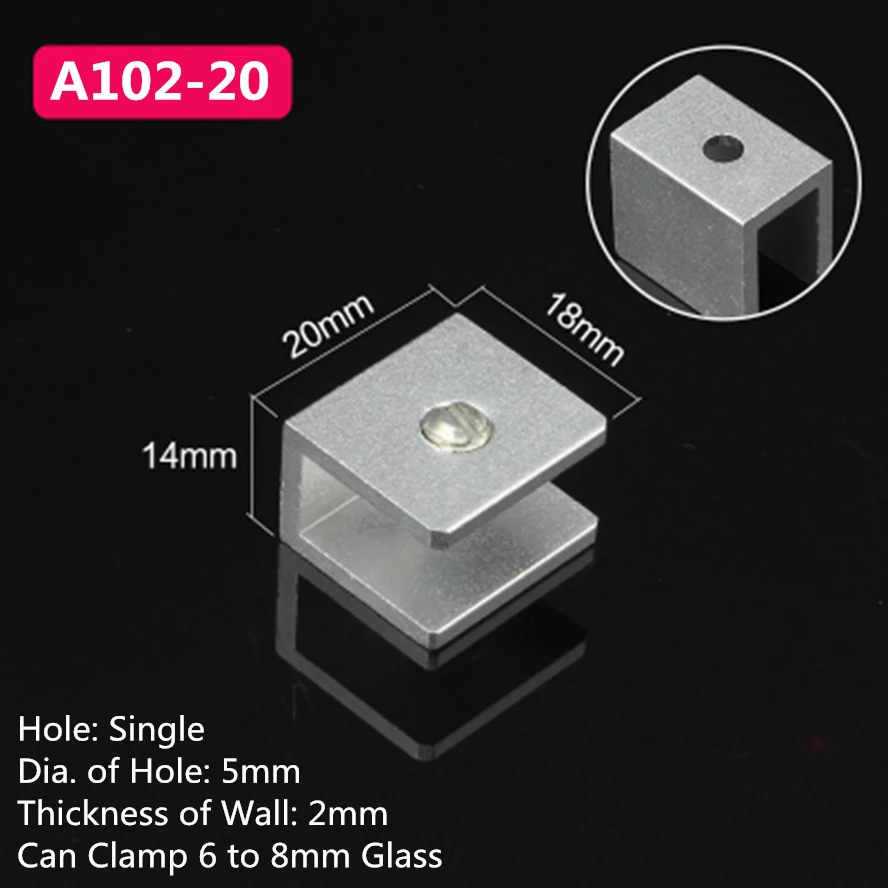 10 шт. алюминиевые зажимы для стеклянной доски от 6 до 8 мм|glass clamp|shelf supportshelf support bracket