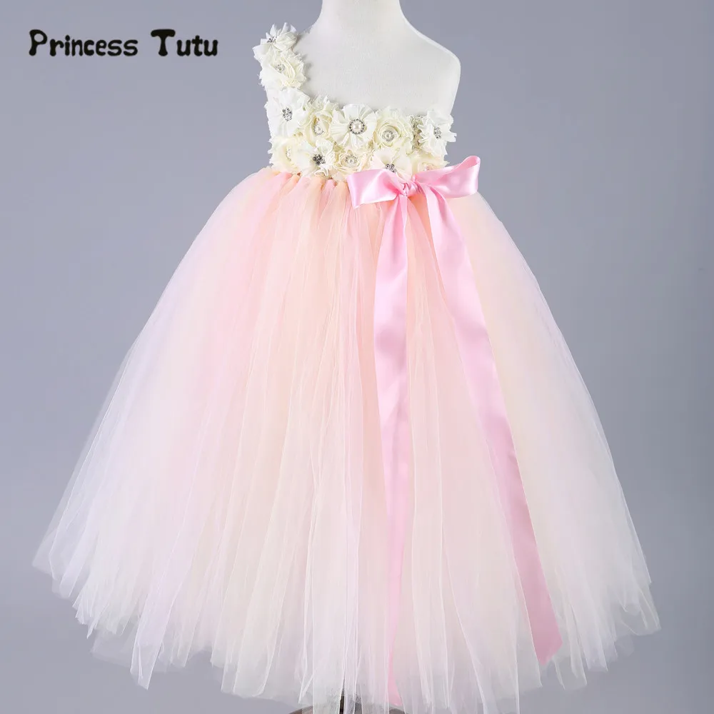 Baby Flower Girls Dress Lace Princess Tutu Gown Wedding Formal Pageant Party