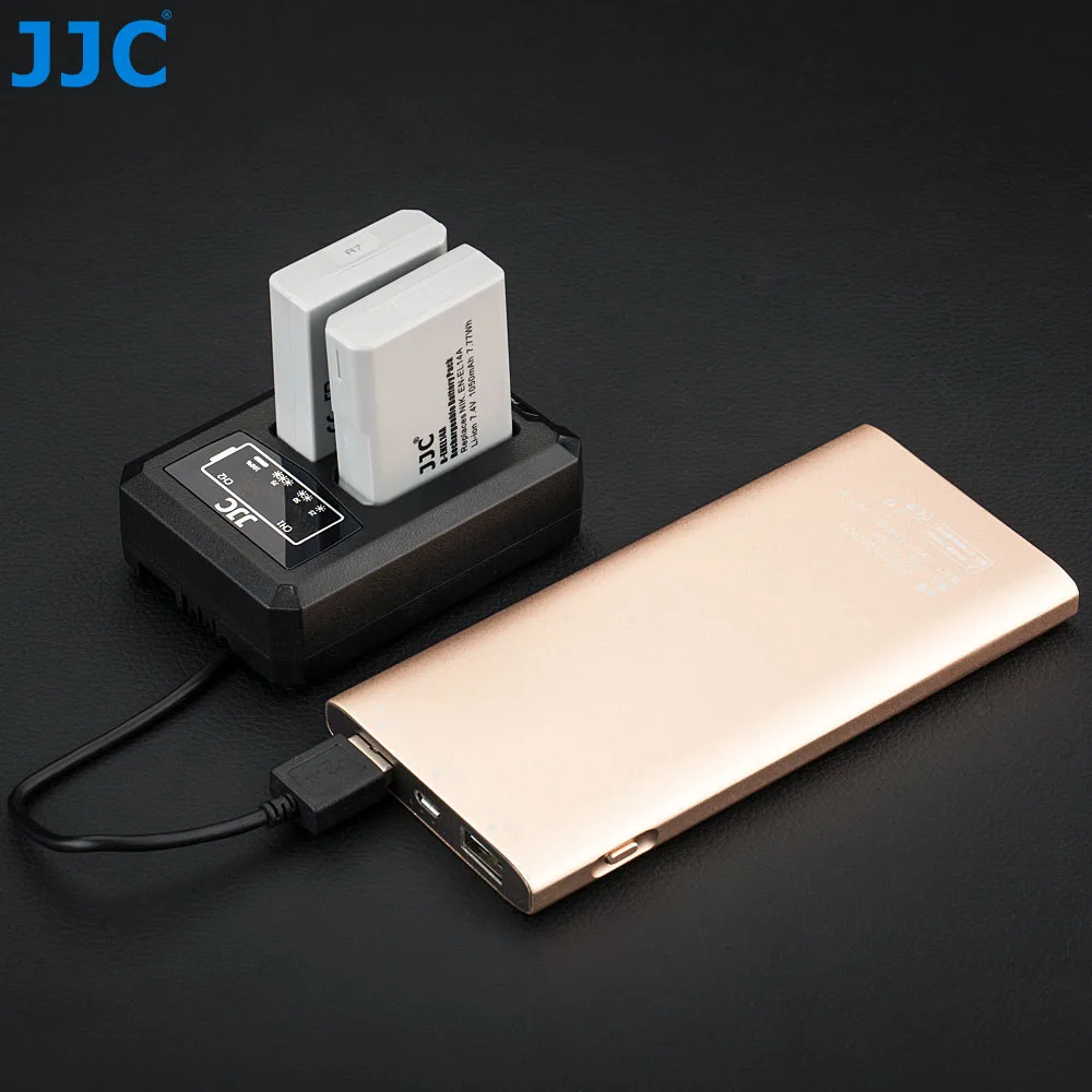 JJC USB двойное зарядное устройство для Nikon EN-EL14 EN-EL14a ENEL14 батарея на камеру D5600 D5500 D5300 D5200 D5100 заменяет MH-24