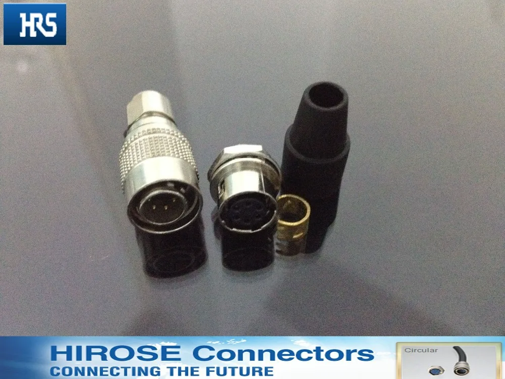 

HIROSE 6 pin connector, HR10A-7P-6P(73) / HR10A-7R-6S(73) Female Cross 6 pins Hirose camera miniature Connector