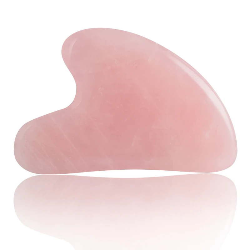 Face Jade Massager Scraper Natural Rose Quartz Gua Sha Scratch Acupuntura Point for Foot Back Head Neck Massage Stone Therapy