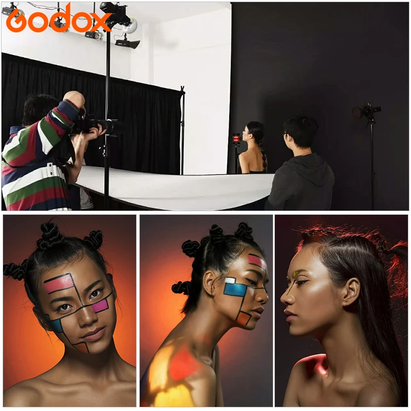 Godox BD 07 Barn Door С Honeycomb Grid 4 цветные гелевые фильтры для AD200 pocket flash|Фотовспышки| |