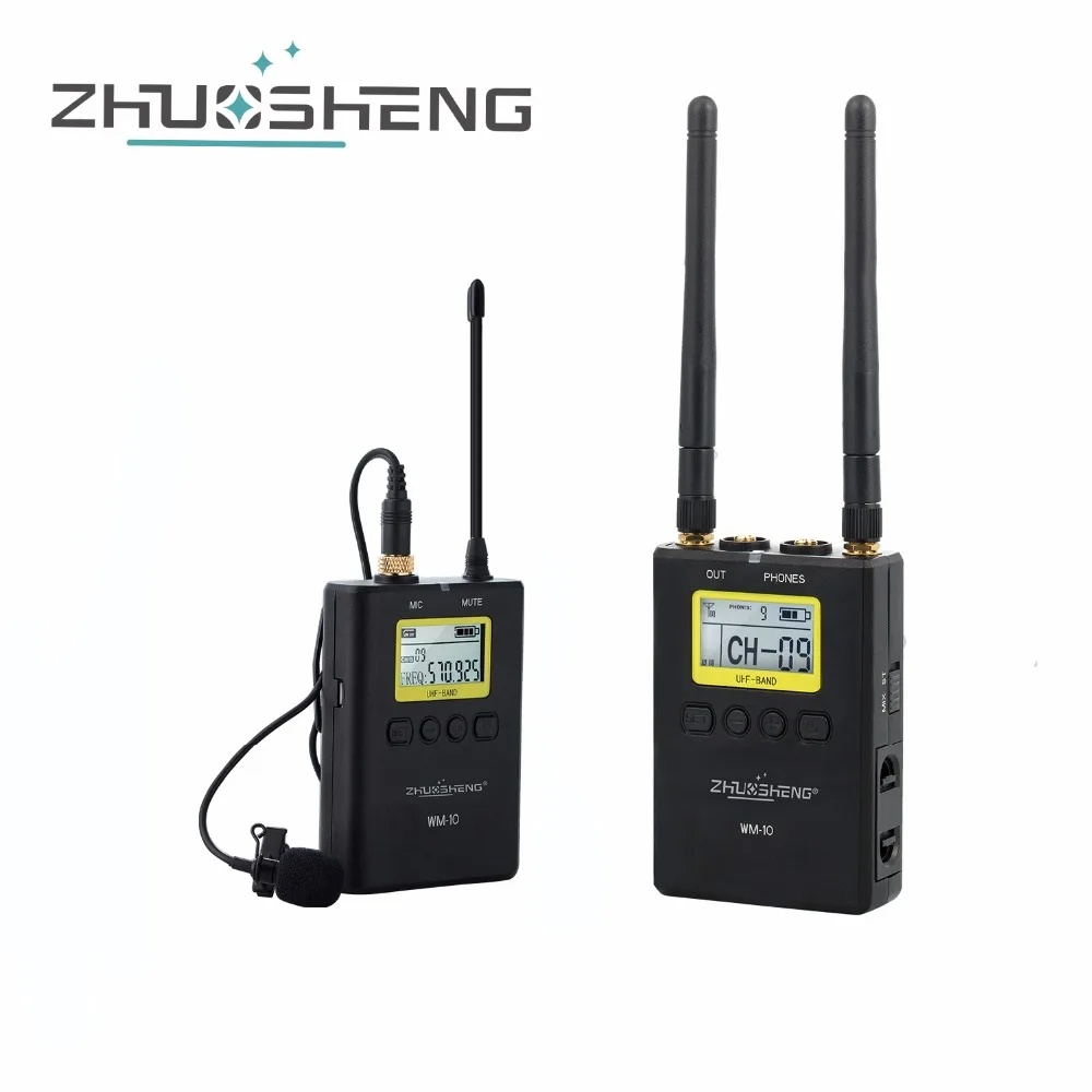 WM 9 Wireless lapel lavalier Microphone System For Sony Canon Nikon Panasonic Dslr Camcorder