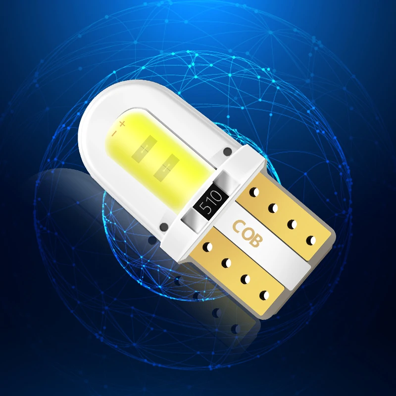 1 шт. мощная светодиодная лампа T10 W5W COB Canbus для автомобиля мотоцикла стоп сигнал
