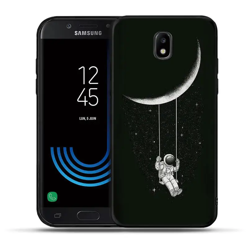 С живописным узором чехол для телефона для samsung Galaxy J3 J5 J7 G530 J6 Черный силиконовый чехол для J3 J5 J330F J530F euit