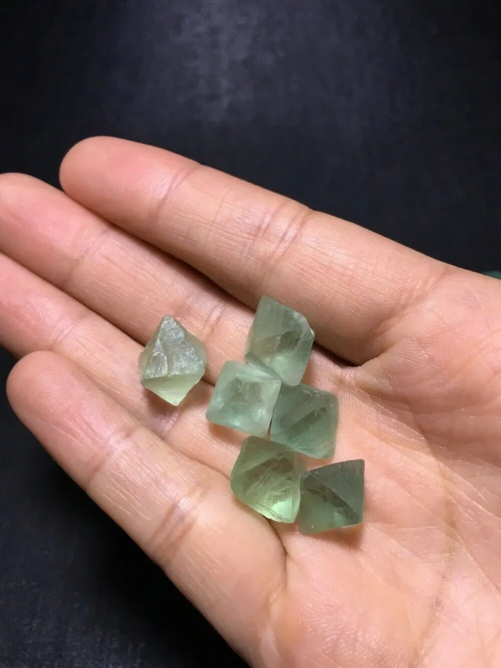 8 см натуральный кристалл флюоритовая палочка камень reiki с пластиной набор семь