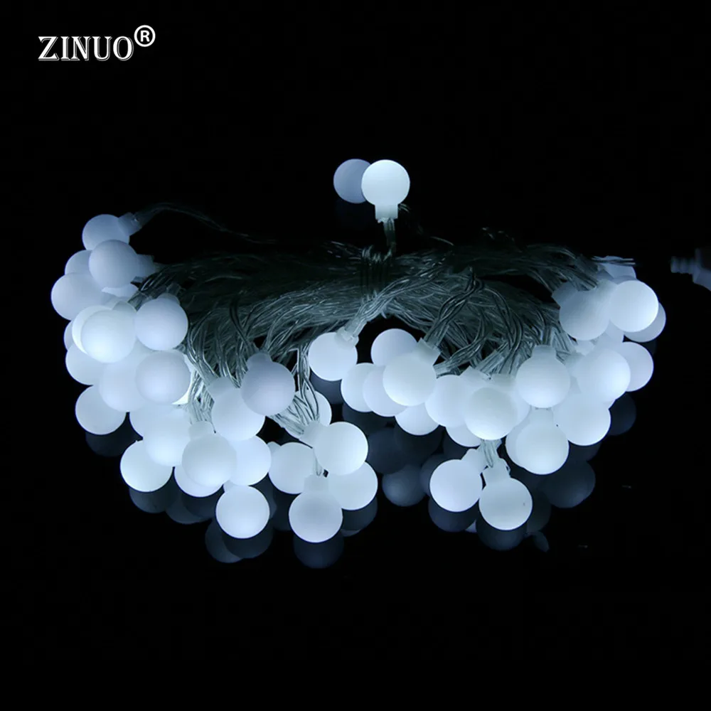 ZINUO 10M 60LED Globe Ball String Lights New Year Decoration Fairy Lights For Bedroom Illumination Christmas Decorations Garland ZINUO 10M 60LED Globe Ball String Lights New Year Decoration Fairy Lights For Bedroom Illumination Christmas Decorations Garland