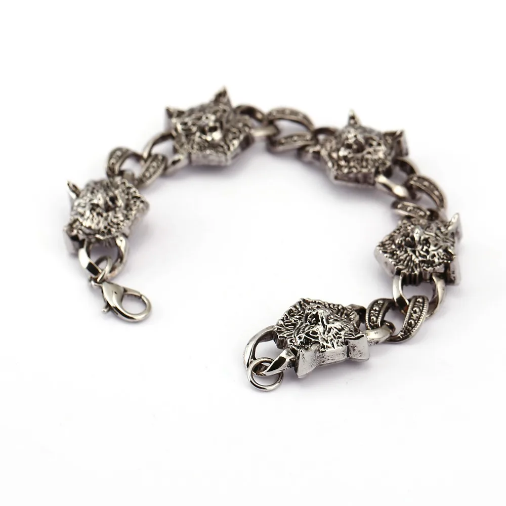 

Drop Shipping man jewelry The Witcher Wolf head Bracelets & Bangles metal punk Fashion Braclets Unisex Jewelry mb10133